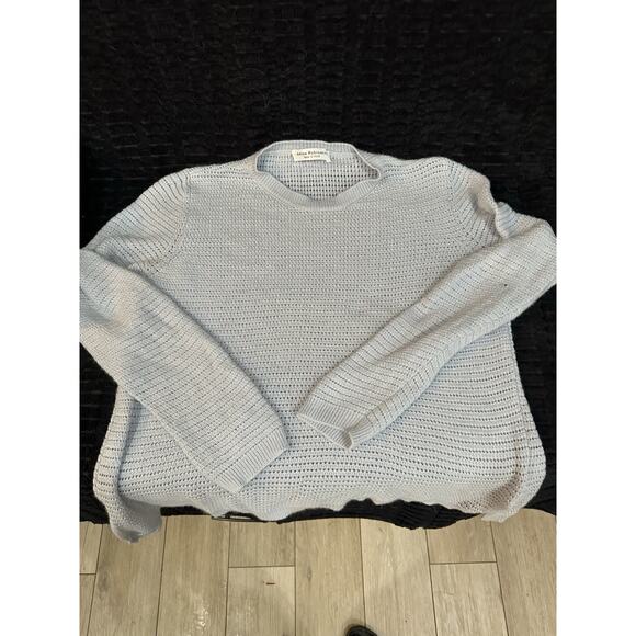 Amina Rubinacci News Sweater Blue Silver Threading Size 48/12 Cashmere Cotone - Picture 3 of 8